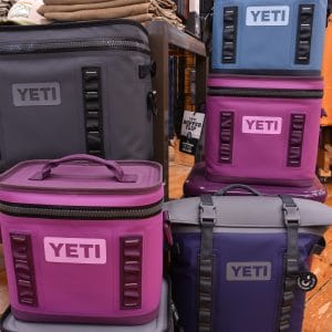 Yeti Hopper Coolers in different colors and sizes